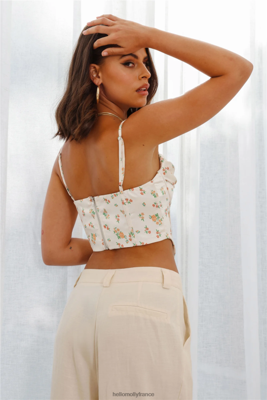 Hello Molly le printemps dans la ville crop top fleuri vêtements 40222H8496