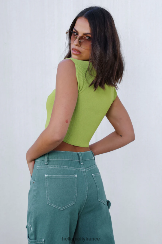 Hello Molly les temps destinés recadrent le vert vêtements 40222H8201