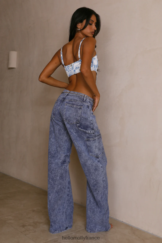 Hello Molly lionne tanis corset bleu porcelaine vêtements 40222H8393