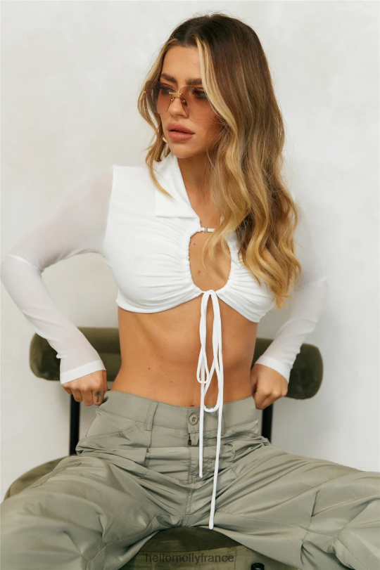 Hello Molly mode ne pas déranger pure crop blanc vêtements 40222H8225