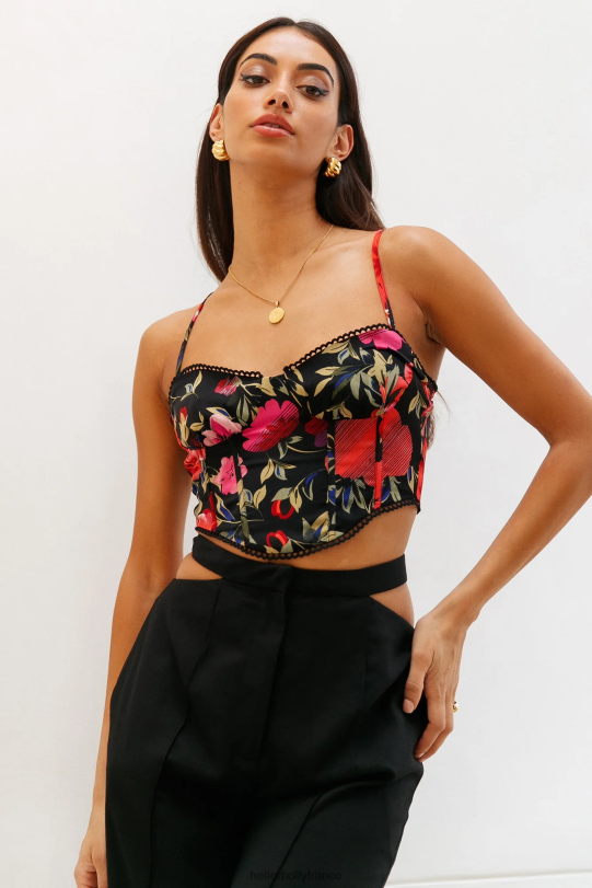 Hello Molly mon crop queendom noir vêtements 40222H8124