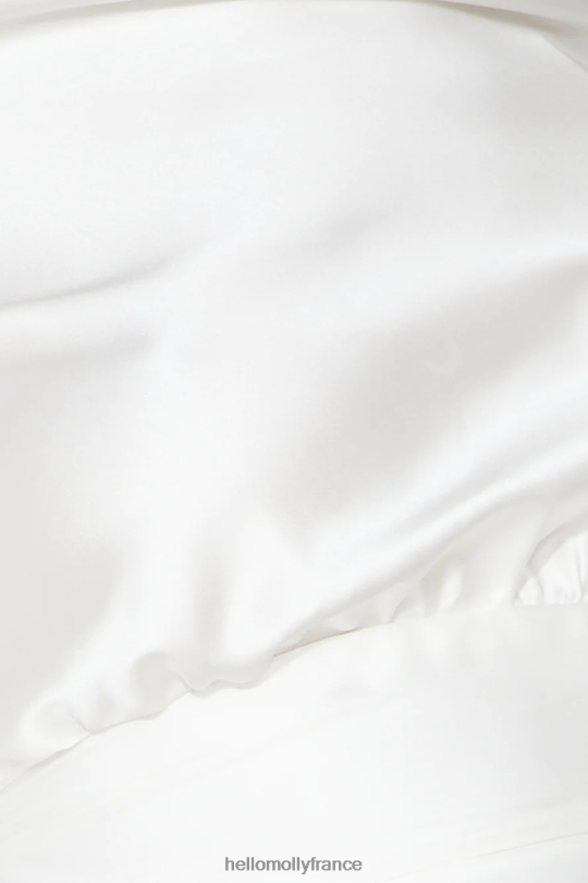 Hello Molly nights to glow haut court en satin à manches longues blanc vêtements 40222H8505