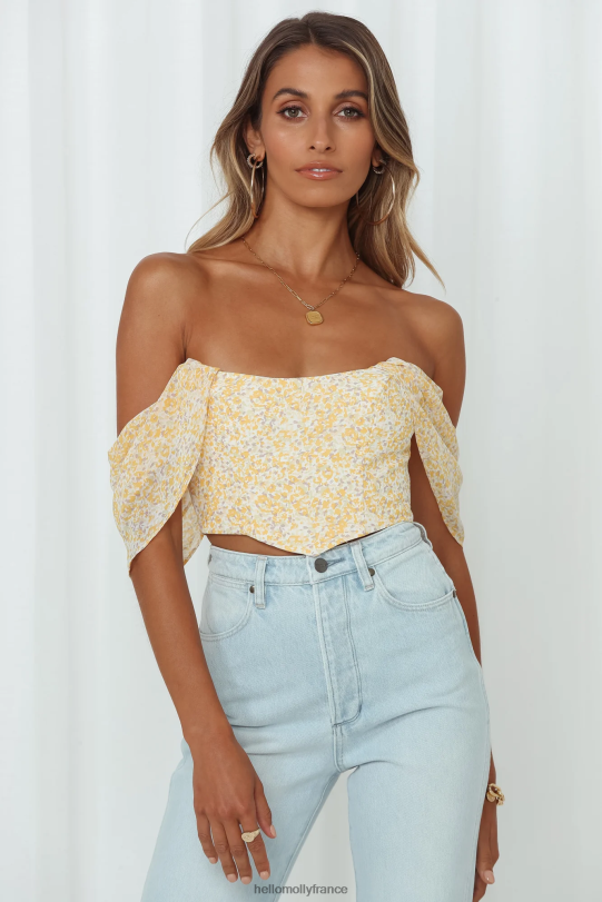 Hello Molly récolte de danse pique-nique jaune vêtements 40222H8292