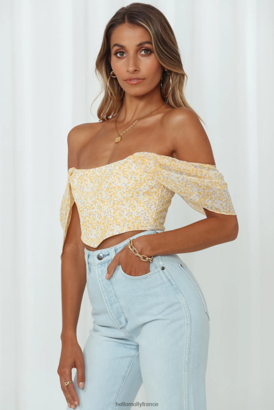 Hello Molly récolte de danse pique-nique jaune vêtements 40222H8292