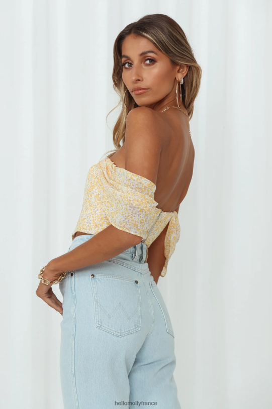 Hello Molly récolte de danse pique-nique jaune vêtements 40222H8292