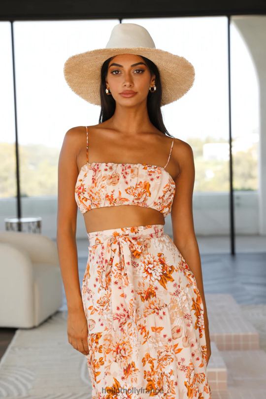 Hello Molly récolte de moka frais floral vêtements 40222H8419