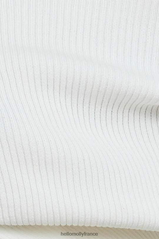 Hello Molly réfléchissez-y à deux fois top en tricot blanc vêtements 40222H8050