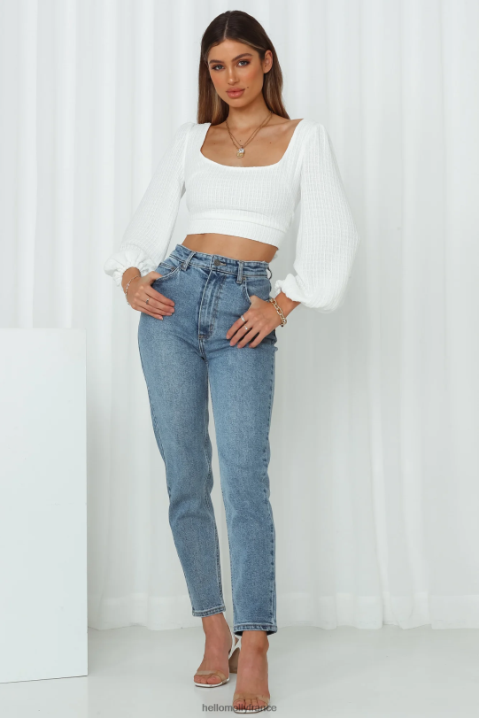 Hello Molly tellement dérangé crop top blanc vêtements 40222H8394