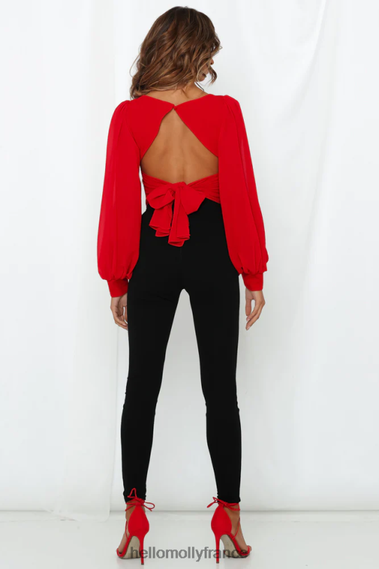 Hello Molly top court train de nuit rouge vêtements 40222H8276