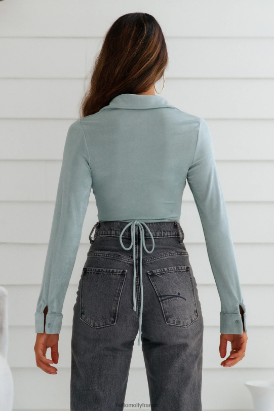 Hello Molly tout le monde dit je t\'aime crop top sage vêtements 40222H8428