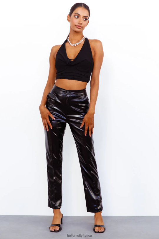 Hello Molly un coup de chance crop noir vêtements 40222H8413