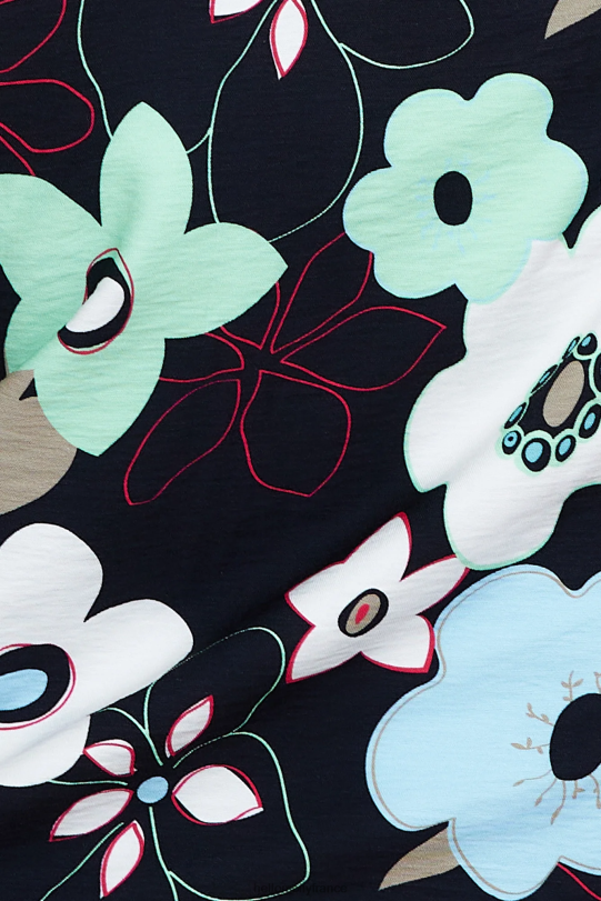 Hello Molly Finders Keepers Foxy - Haut dos nu noir rétro floral vêtements 40222H8886