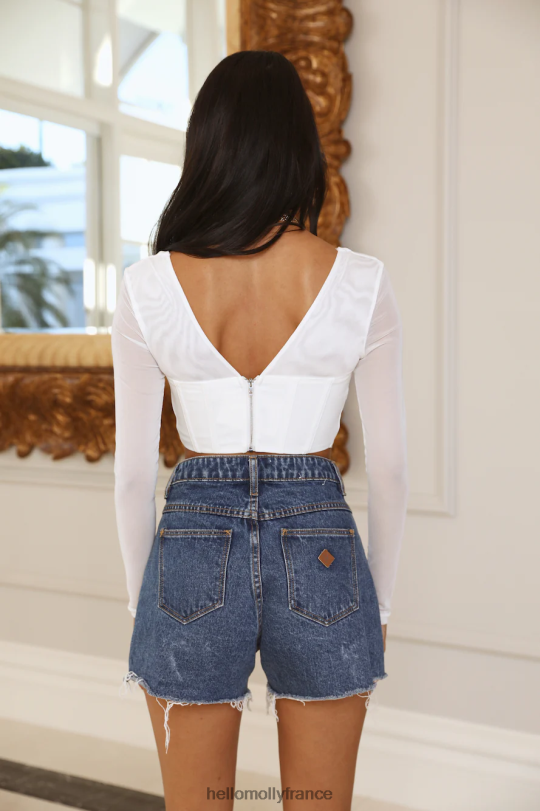 Hello Molly J\'aime mon règne, crop blanc vêtements 40222H8554