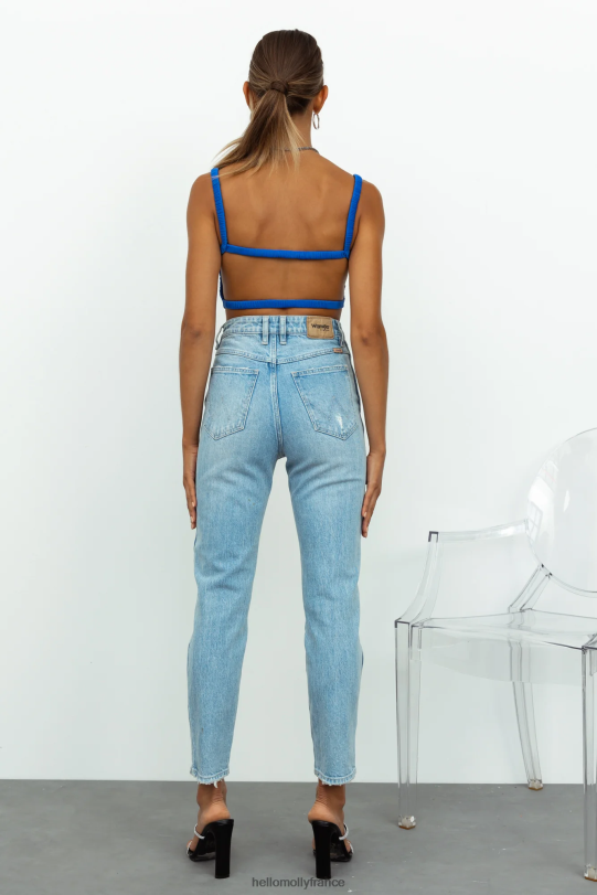 Hello Molly adorant la vie crop bleu vêtements 40222H8524