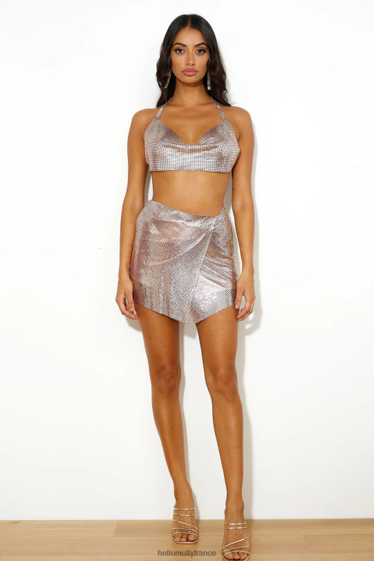 Hello Molly crop top à capuche toujours brillant rose vêtements 40222H8768