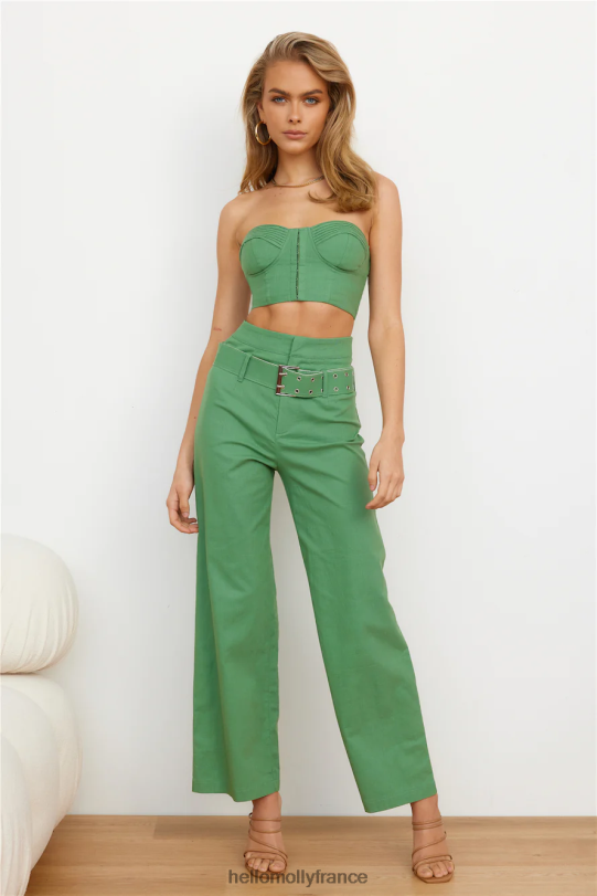 Hello Molly crop top filtré kaki vêtements 40222H8793