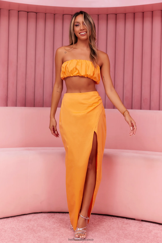 Hello Molly crop top à mémoire d'amour mangue vêtements 40222H8754