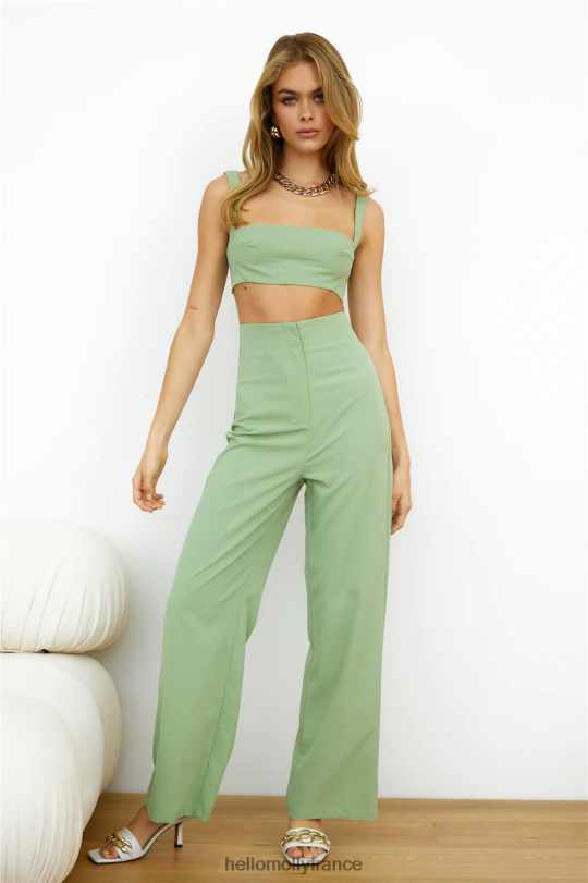 Hello Molly crop top vert anciennes règles vêtements 40222H8811