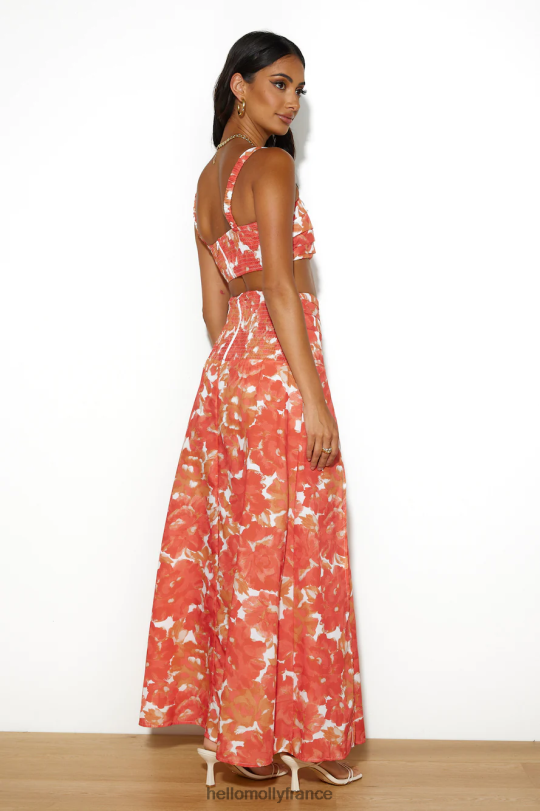 Hello Molly danser sous la lueur crop top orange vêtements 40222H8761