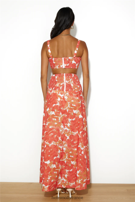 Hello Molly danser sous la lueur crop top orange vêtements 40222H8761