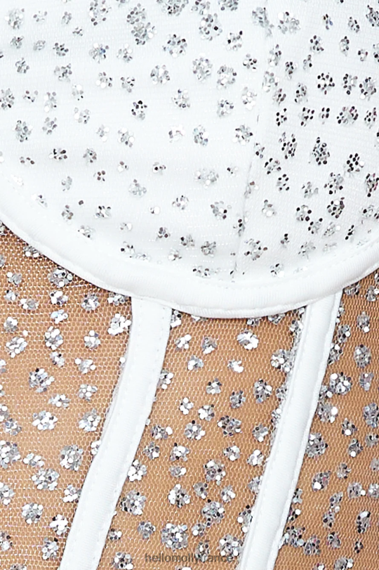 Hello Molly elle est éblouissante crop top blanc vêtements 40222H8729