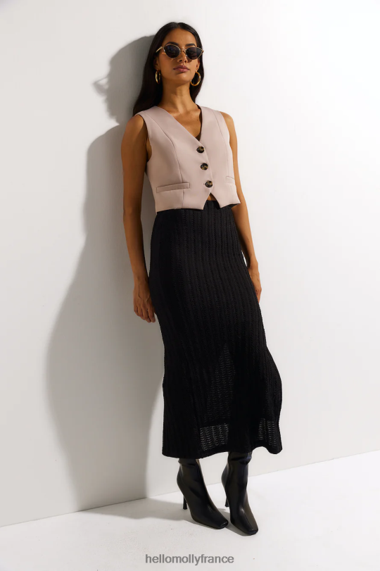 Hello Molly gilet de mode de rue beige vêtements 40222H8746