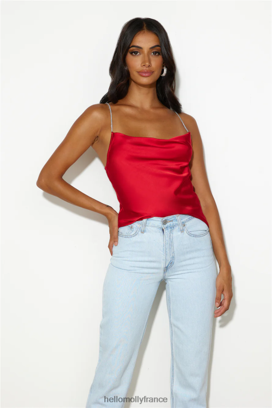 Hello Molly haut fille principal rouge vêtements 40222H8749