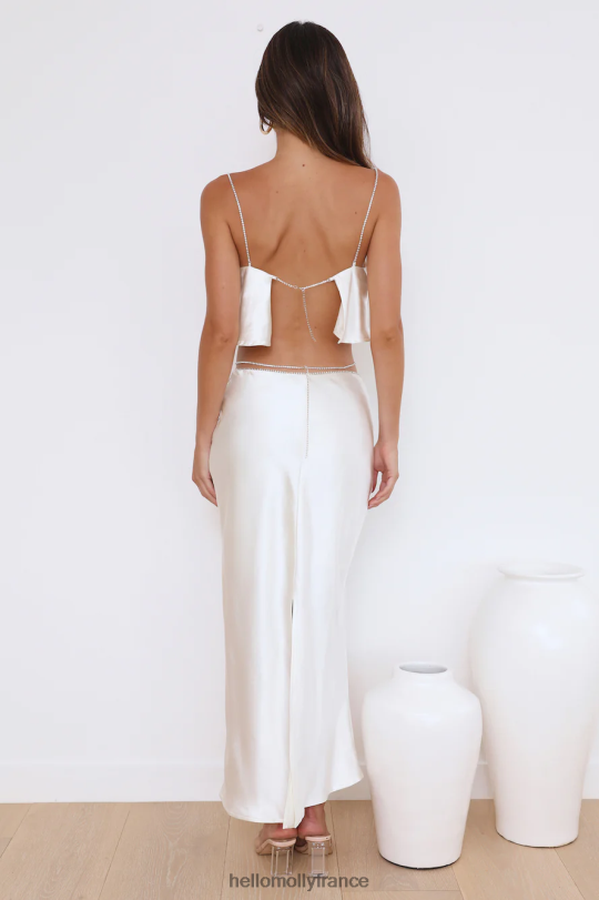 Hello Molly huître crop top luxe dream vêtements 40222H8659