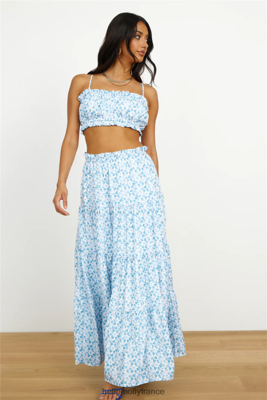 Hello Molly joli crop top de danse bleu vêtements 40222H8779