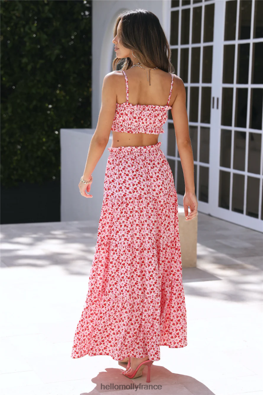 Hello Molly joli crop top de danse rouge vêtements 40222H8750