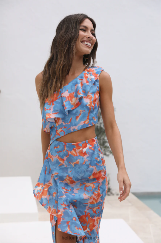 Hello Molly à l\'affût crop top bleu vêtements 40222H8676