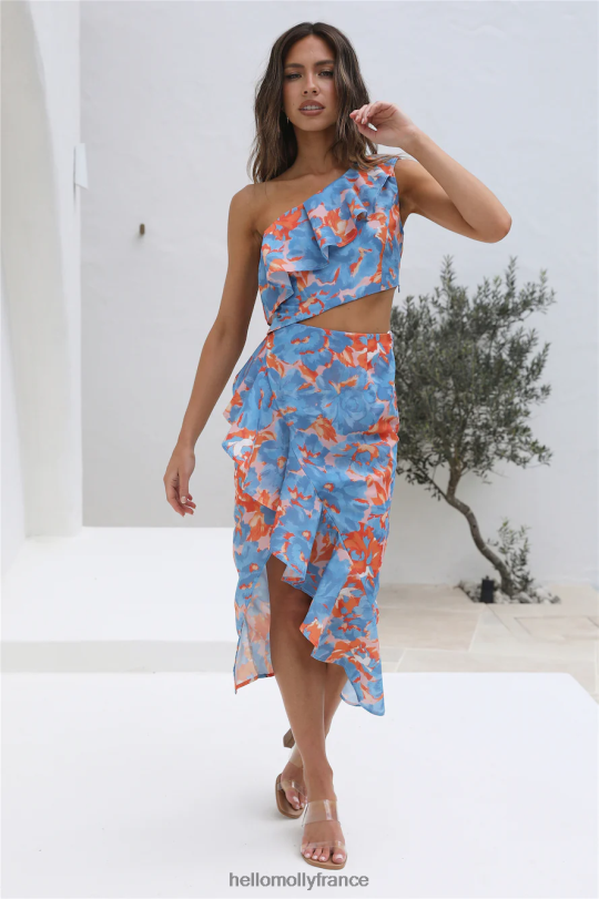 Hello Molly à l\'affût crop top bleu vêtements 40222H8676