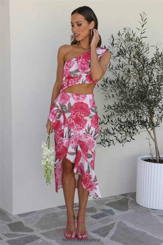 Hello Molly à l'affût crop top rose vêtements 40222H8624