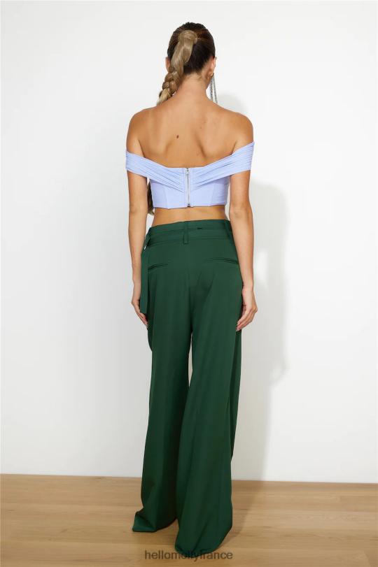 Hello Molly les filles adorent le crop top bleu vêtements 40222H8752
