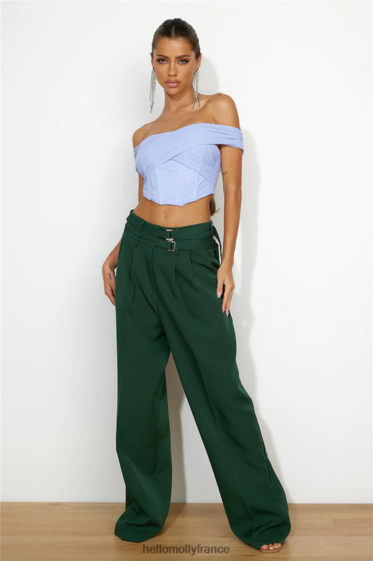 Hello Molly les filles adorent le crop top bleu vêtements 40222H8752