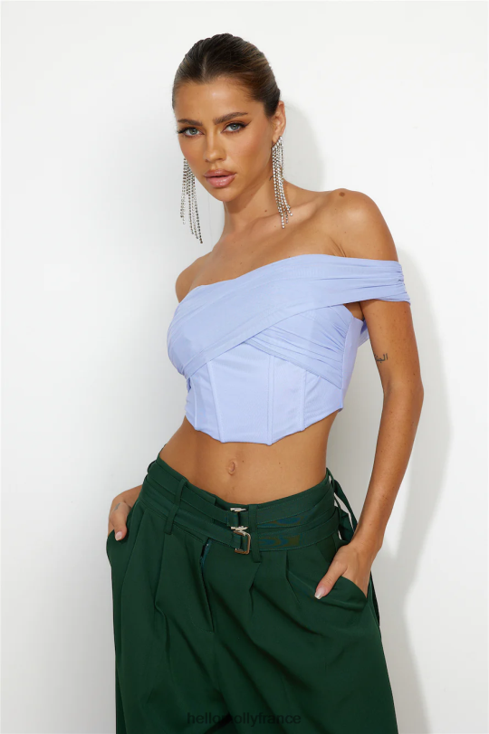 Hello Molly les filles adorent le crop top bleu vêtements 40222H8752