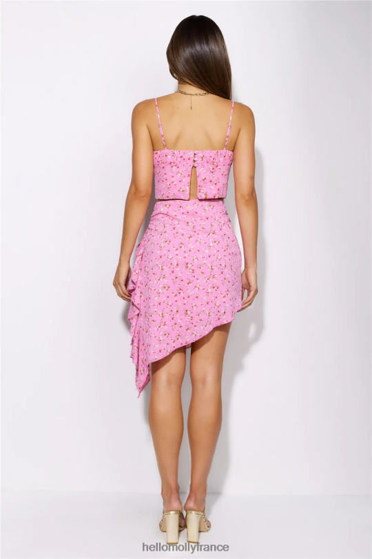 Hello Molly les plus jolies fleurs crop top rose vêtements 40222H8737