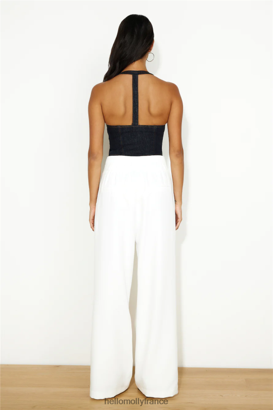 Hello Molly lioness nyc haut dos nu denim foncé vêtements 40222H8563