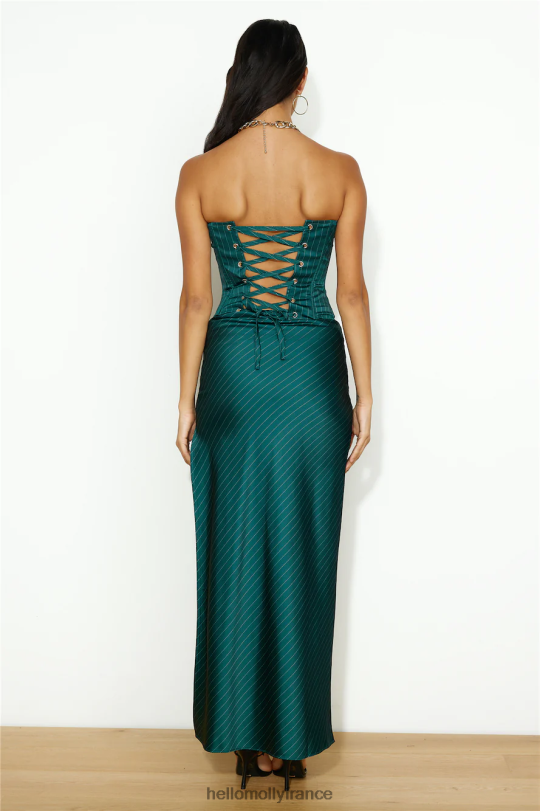 Hello Molly lionne aniston corset vert à fines rayures vêtements 40222H8778