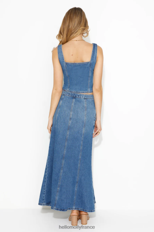 Hello Molly lionne après les heures corset bleu denim vêtements 40222H8733
