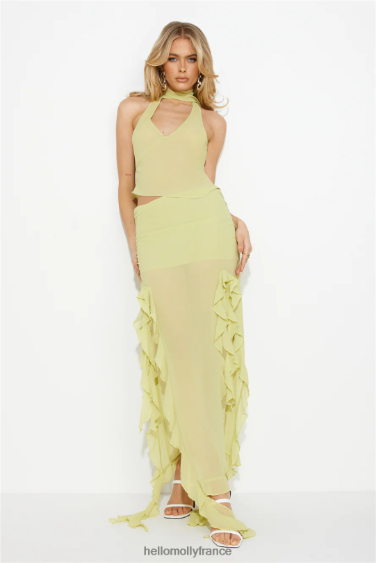 Hello Molly lionne rendez-vous haut dos nu citron vert vêtements 40222H8800