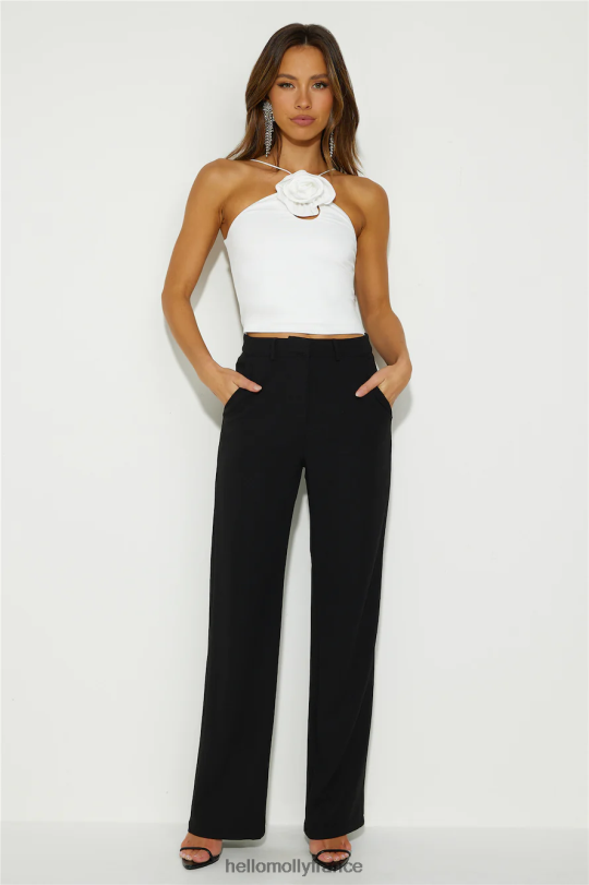 Hello Molly nuits de cocktails crop top blanc vêtements 40222H8636