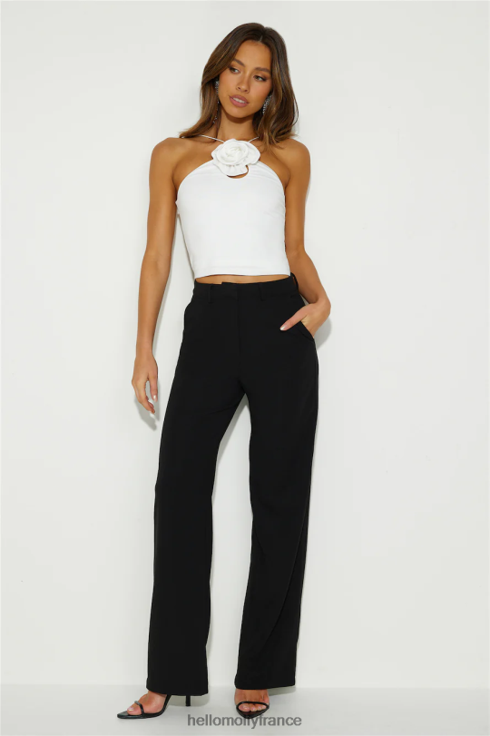 Hello Molly nuits de cocktails crop top blanc vêtements 40222H8636