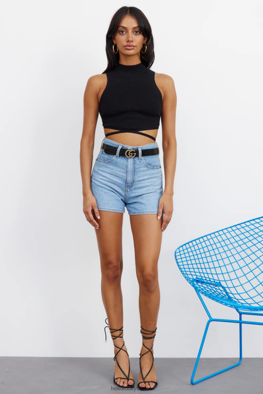 Hello Molly pm dreaming crop noir vêtements 40222H8565