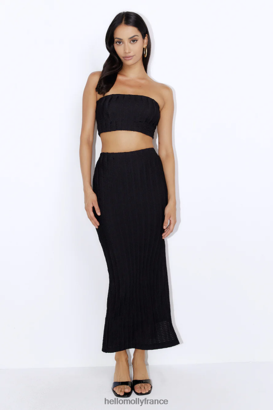 Hello Molly top court coupe assortie noir vêtements 40222H8816