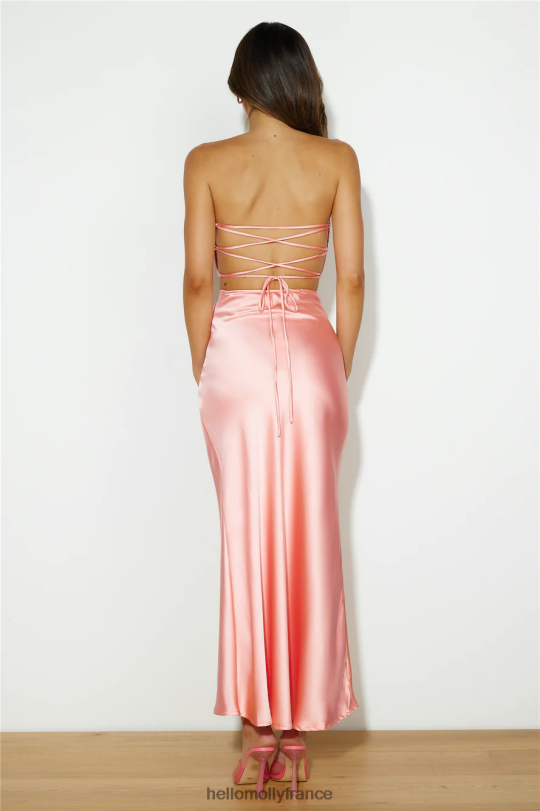 Hello Molly vips accepted crop top en satin rose vêtements 40222H8552