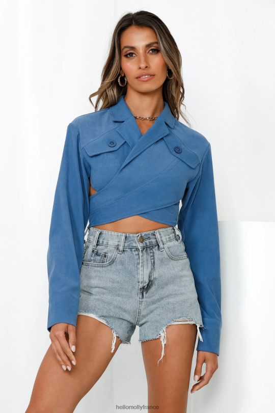 Hello Molly chaud pour l\'amour veste marine vêtements 40222H8975