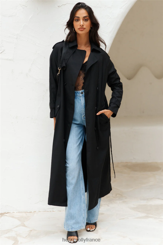 Hello Molly manteau long tranchée lionne onyx vêtements 40222H9352