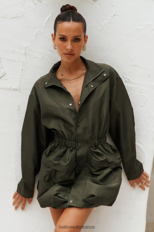 Hello Molly veste parachute lionne quentin vert jungle vêtements 40222H9351