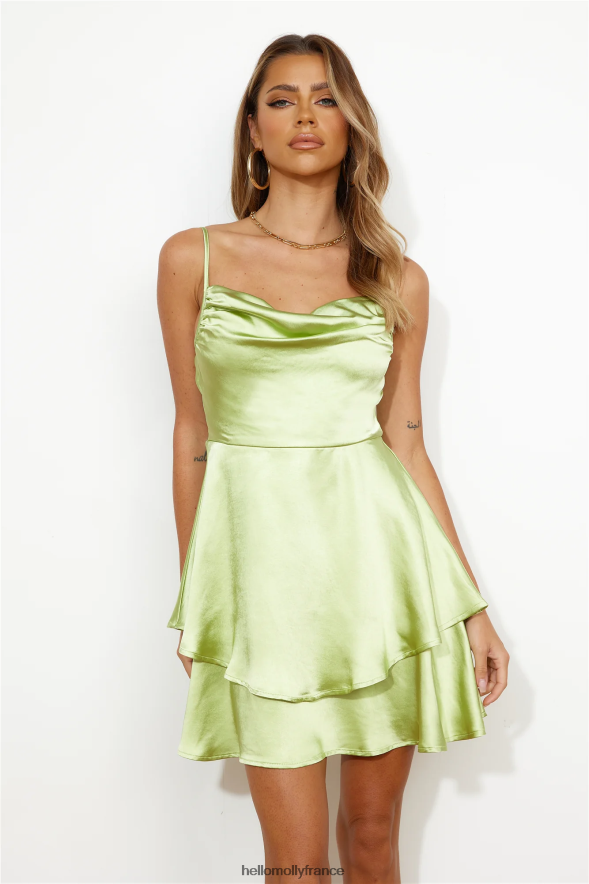 Hello Molly vêtements mini robe dance date citron vert 40222H3093